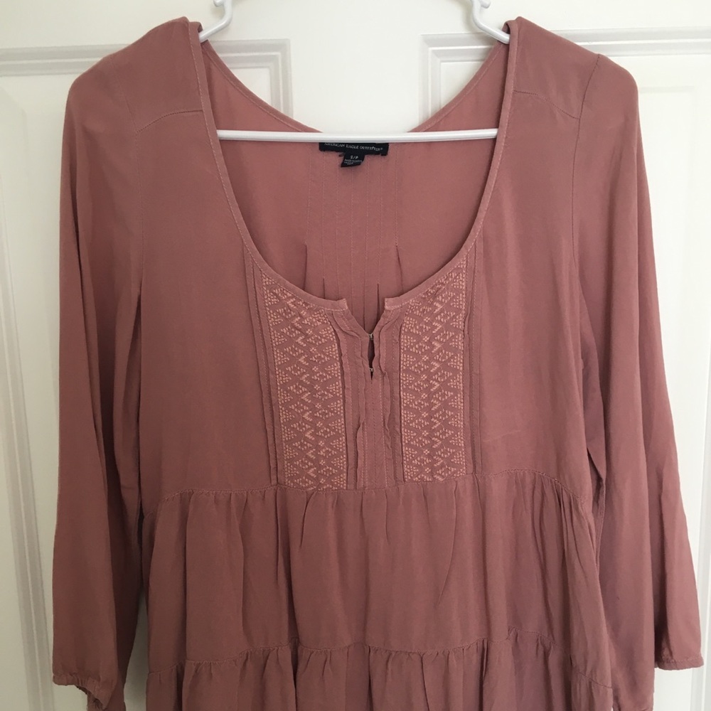 Blush Flowy Detailed Top